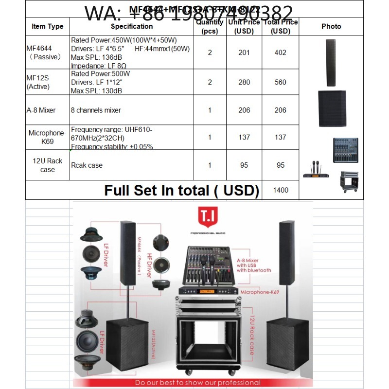 Full Range Speaker - Altavoz de Columna Portátil de Dos