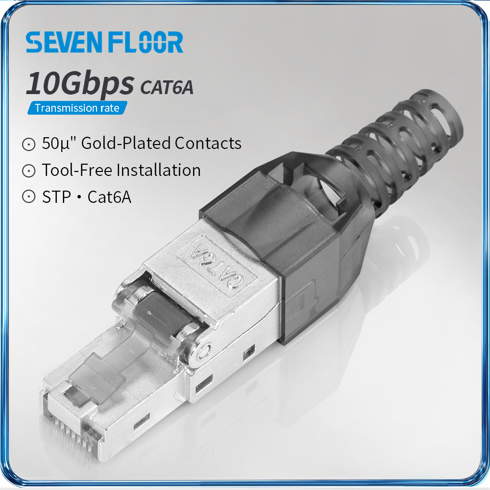Rj45 Jack - Conector RJ45 blindado Cat6A/Cat6, de conexión
