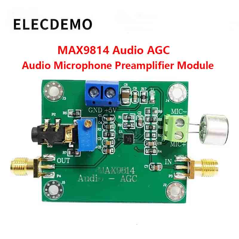 Audio Amplifier Board - Módulo Amplificador AGC para Micrófono Electret,