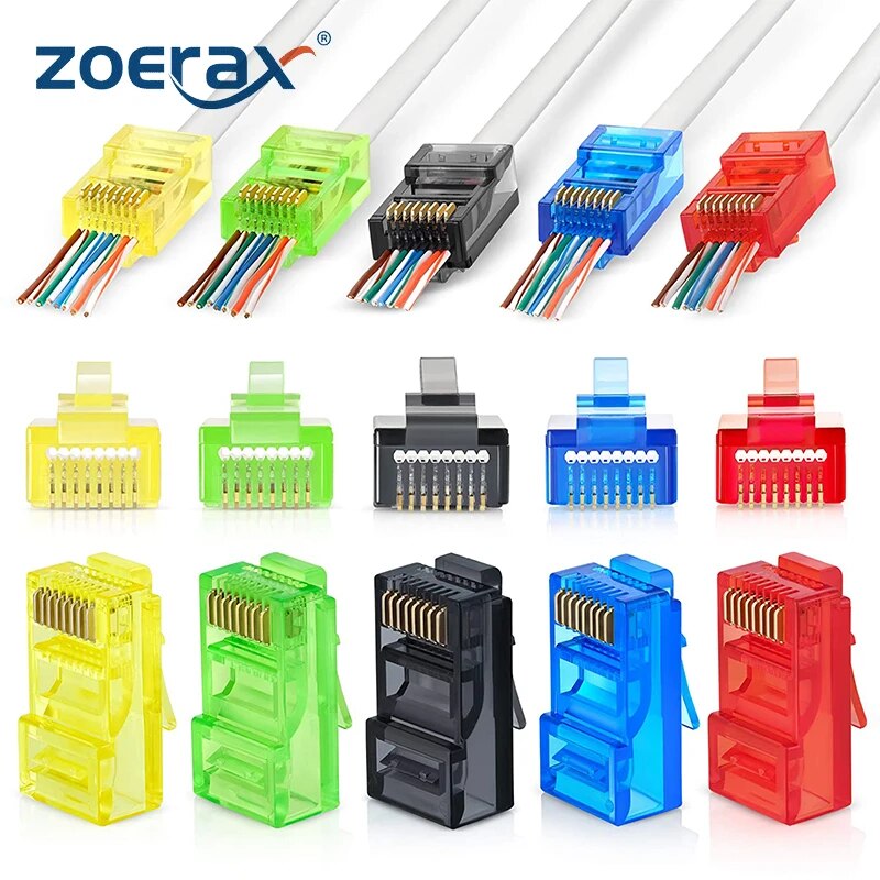 Rj45 Jack - 50 Uds. Conectores de paso RJ45