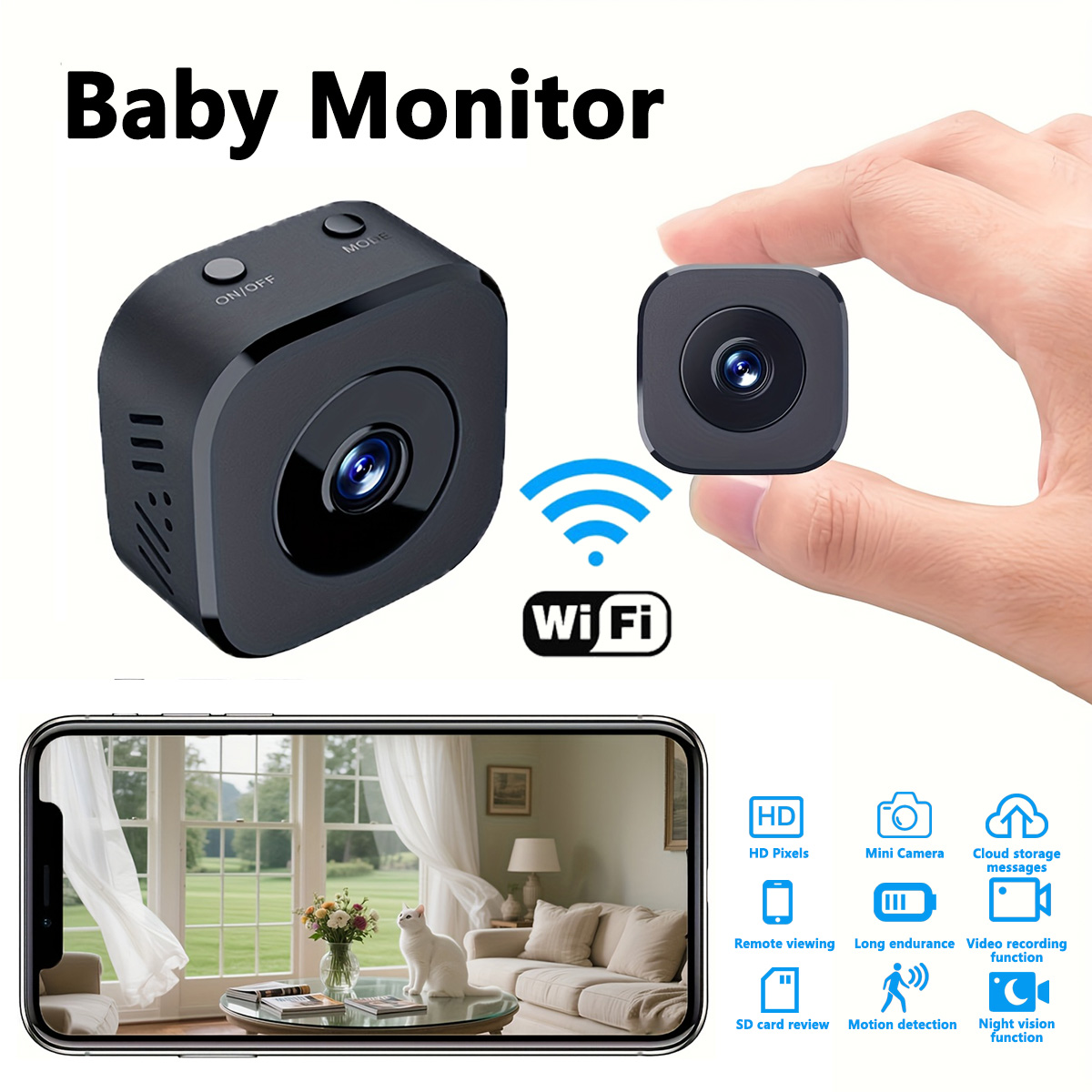 Usb Sound Card - Mini cámara WiFi HD de 1080P,
