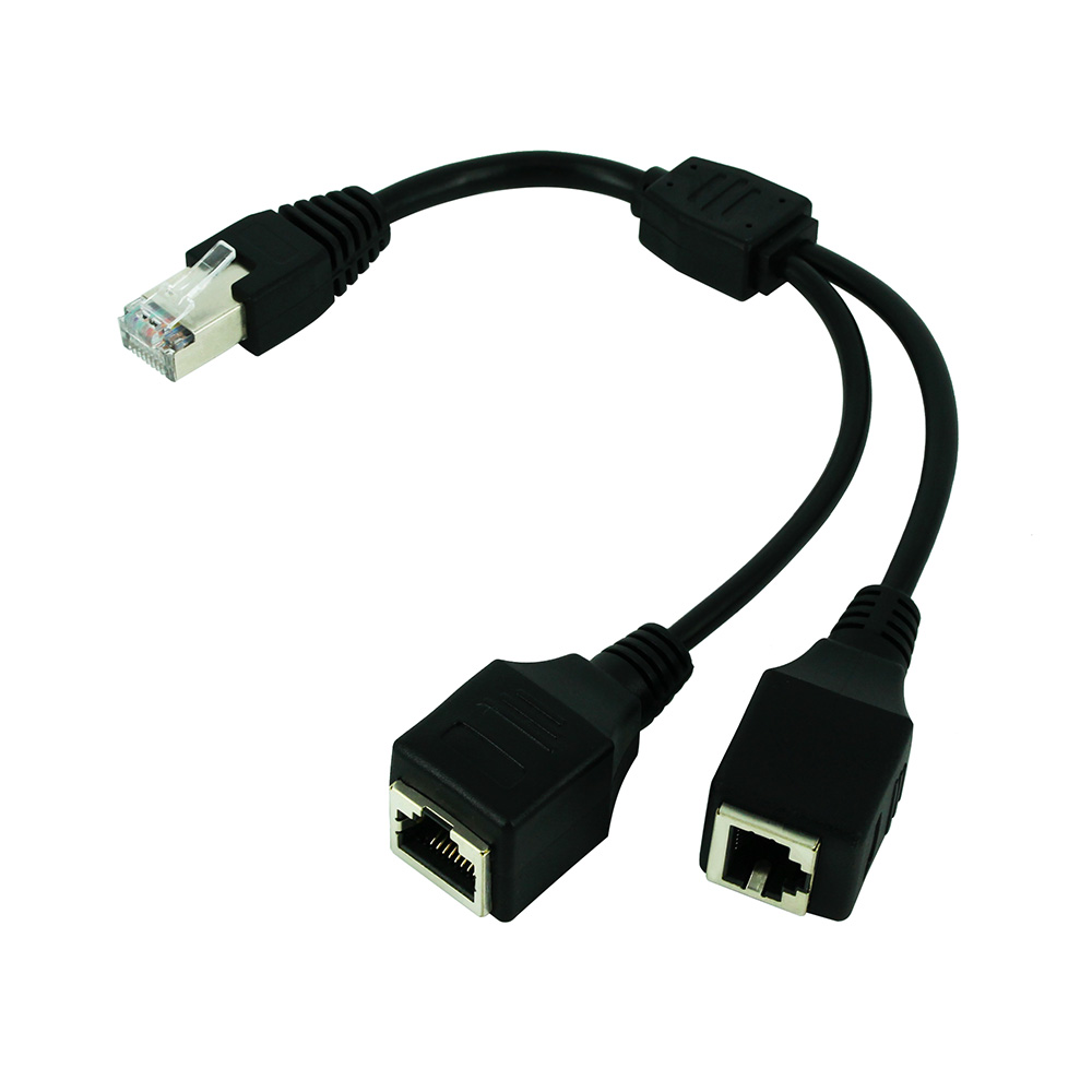 Rj45 Jack - RJ45 1 macho a 2 hembra