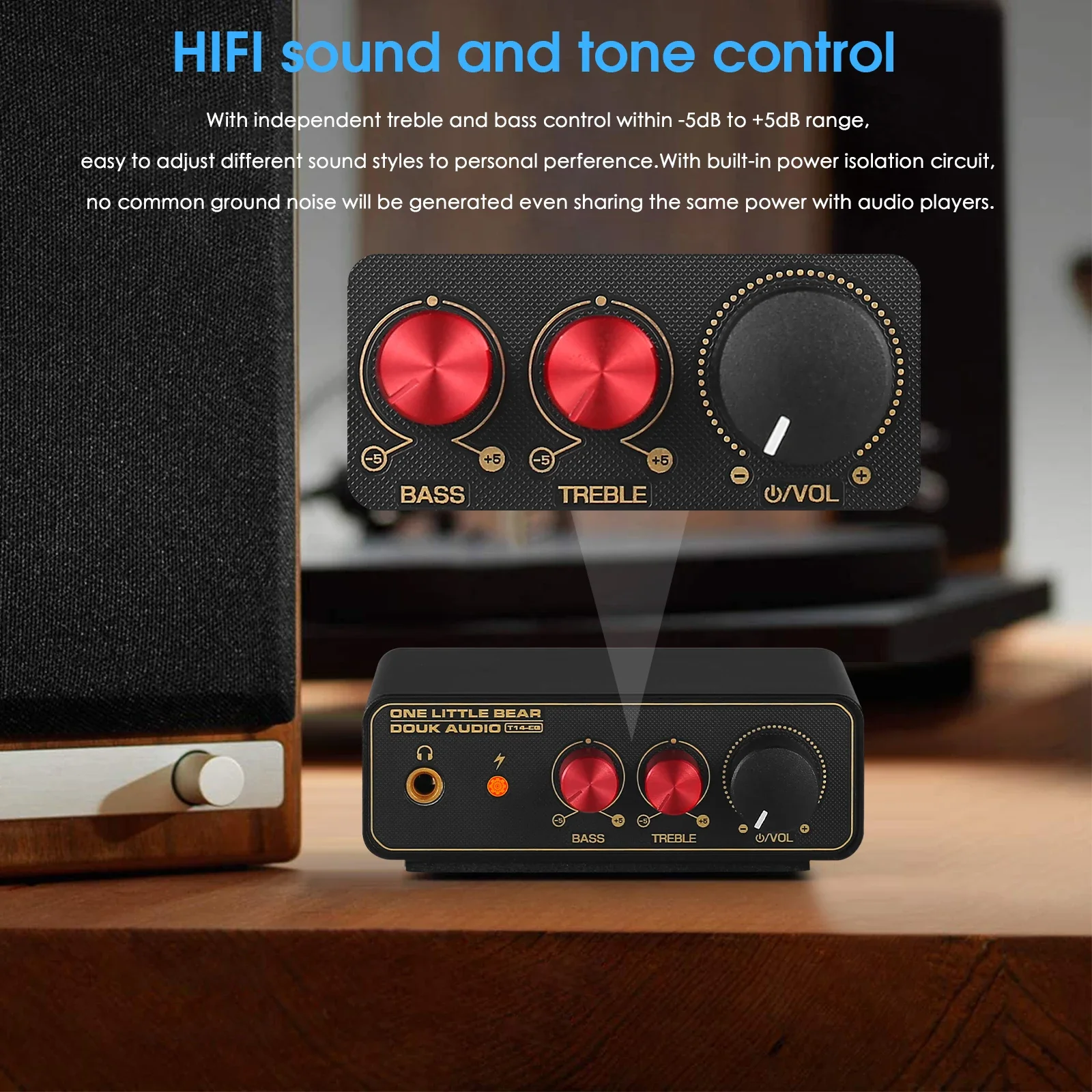 Douk-T14-EQ de Audio estéreo R - Passive Preamp reseña y precio