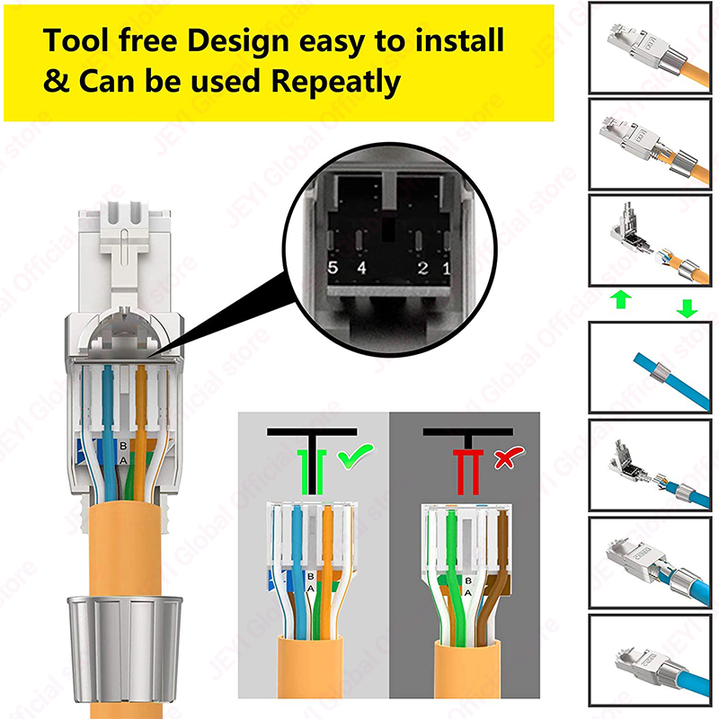 Conector RJ45 CAT7 6A 8P8C STP - Rj45 Jack reseña y precio