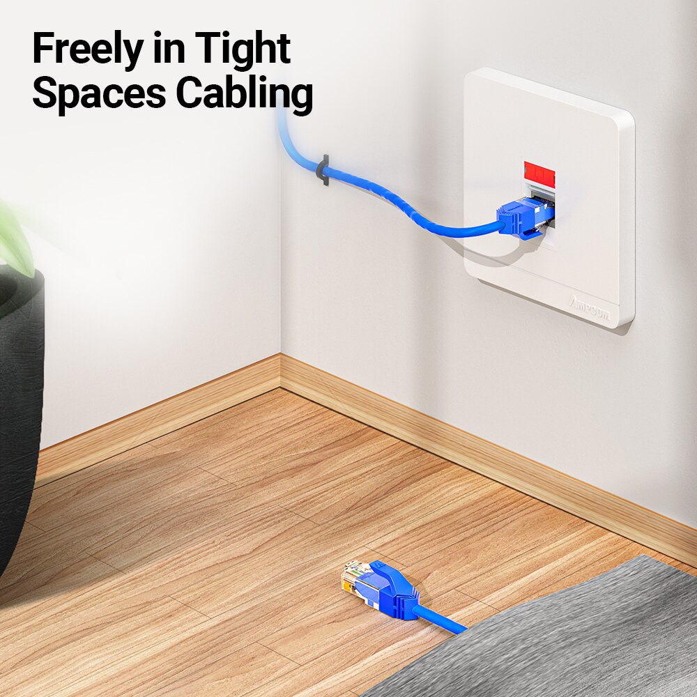 Cable de red AMPCOM Ultra Slim - Rj45 Jack reseña y precio