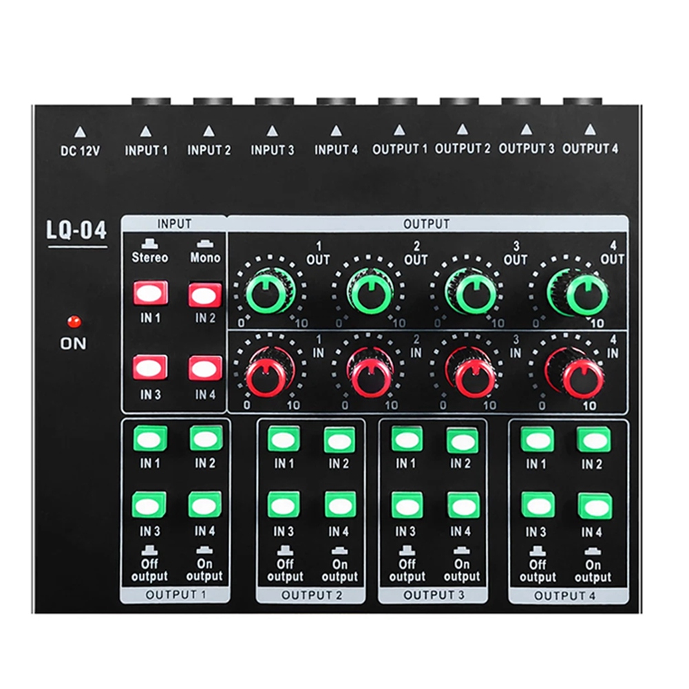 (MEOF) -LQ04 Mezclador de 4 Ca - Headphone Amplifier reseña y precio