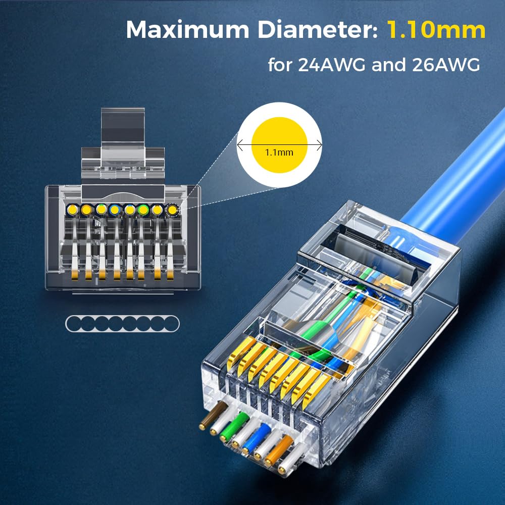 Conector RJ45 CAT6 de Pasante, - Rj45 Jack reseña y precio