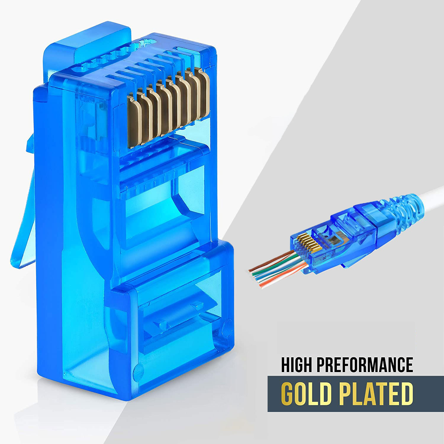 50 Uds. Conectores de paso RJ4 - Rj45 Jack reseña y precio