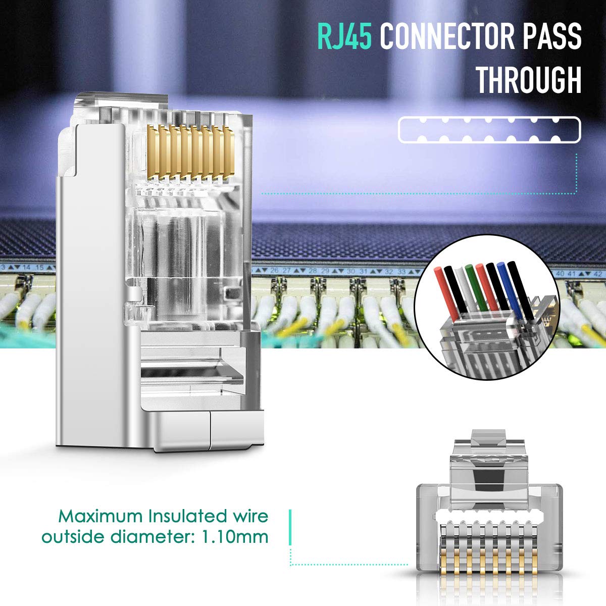 ZoeRax 100 Uds conectores de p - Rj45 Jack reseña y precio