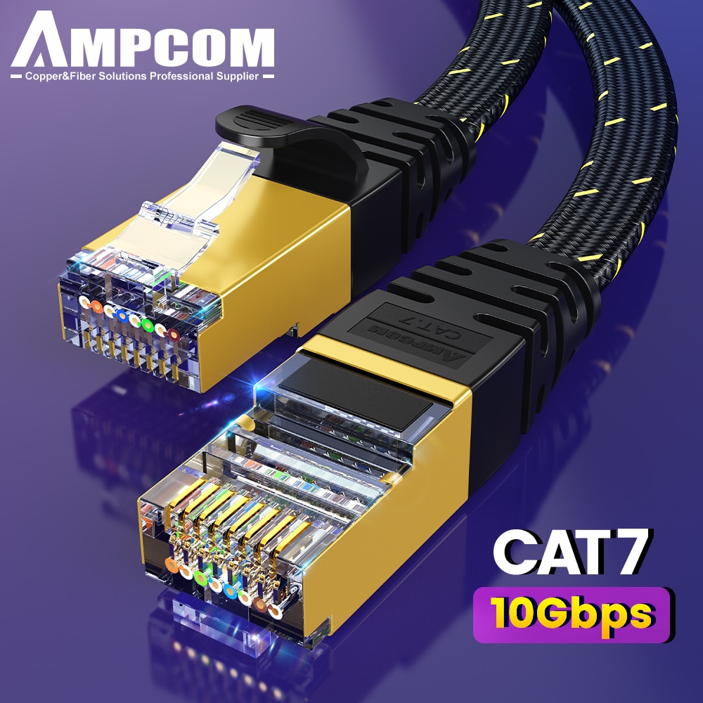AMPCOM CAT7 Cable Ethernet Lan - Rj45 Jack reseña y precio