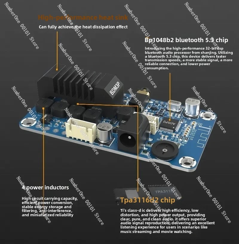Amplificador Bluetooth 5.3 Por - Diy Speaker reseña y precio