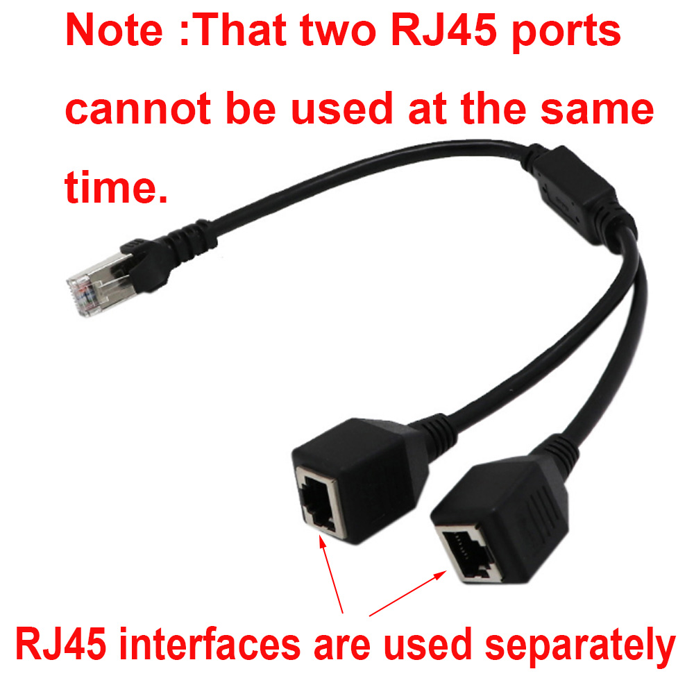 RJ45 1 macho a 2 hembra Cable  - Rj45 Jack reseña y precio