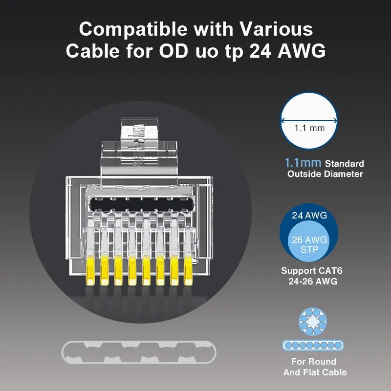 ZOERAX 50/100 Uds conector de  - Rj45 Jack reseña y precio